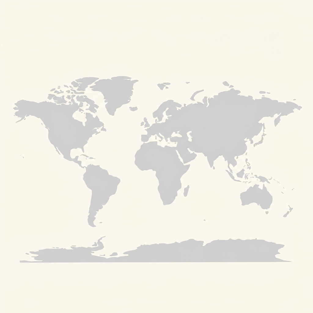 World map showing global reach